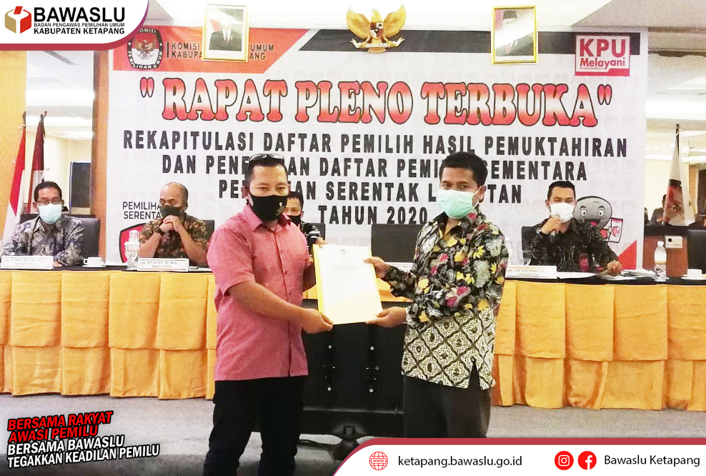 Bawaslu Ketapang Awasi Rapat Pleno Rekapitulasi Daftar Pemilih