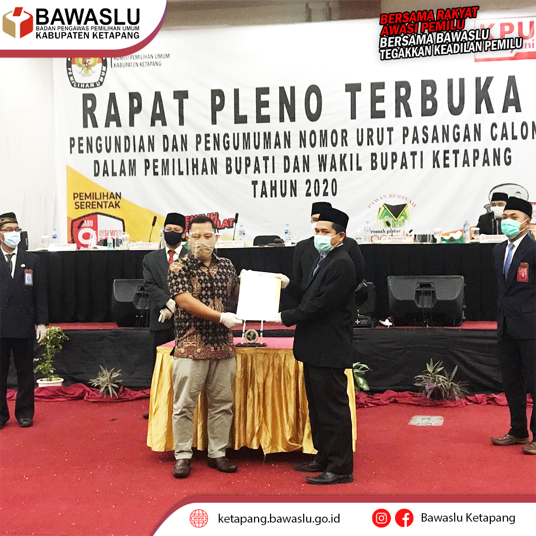 Nomor Urut Paslon Pemilihan Bupati dan Wakil Bupati Ketapang Tahun 2020