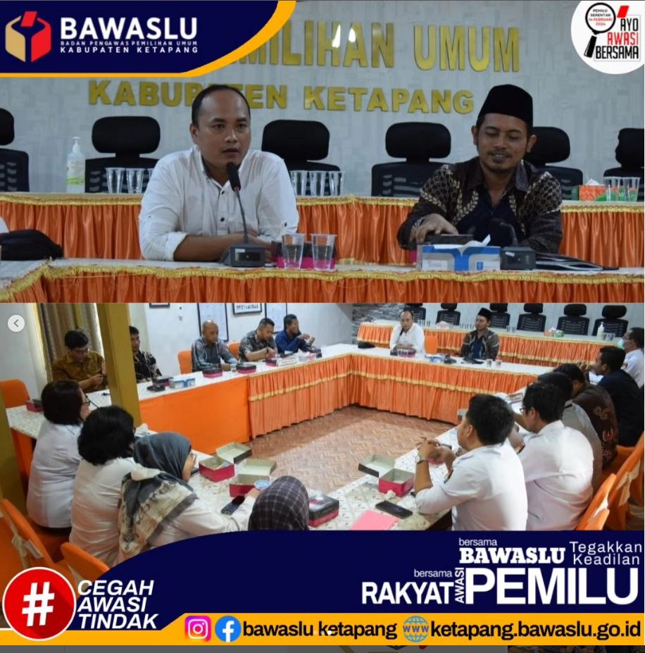 SILATURAHMI KETUA DAN ANGGOTA BAWASLU KABUPATEN KETAPANG TERPILIH PERIODE 2023 S/D 2028 DI KPU KABUPATEN KETAPANG