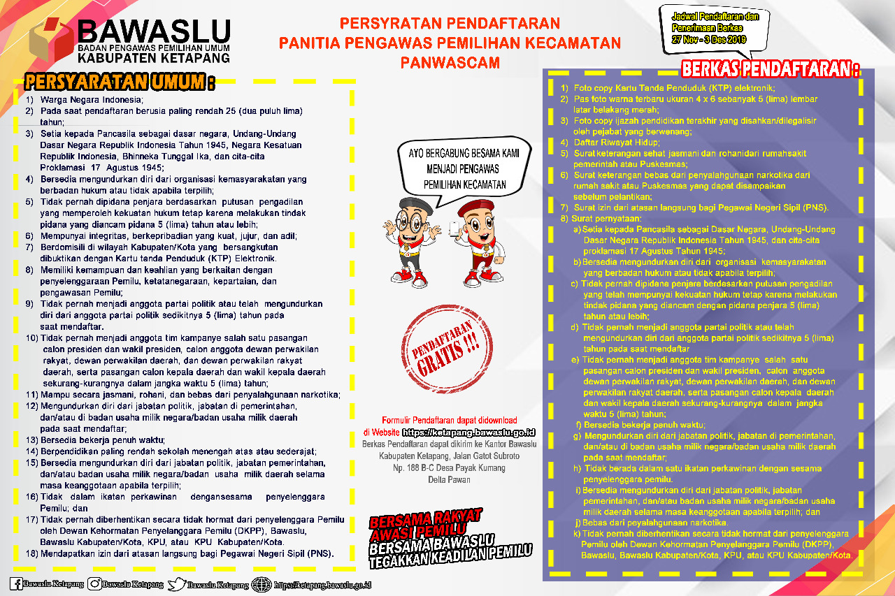 PEREKRUTAN PANWASCAM 2020