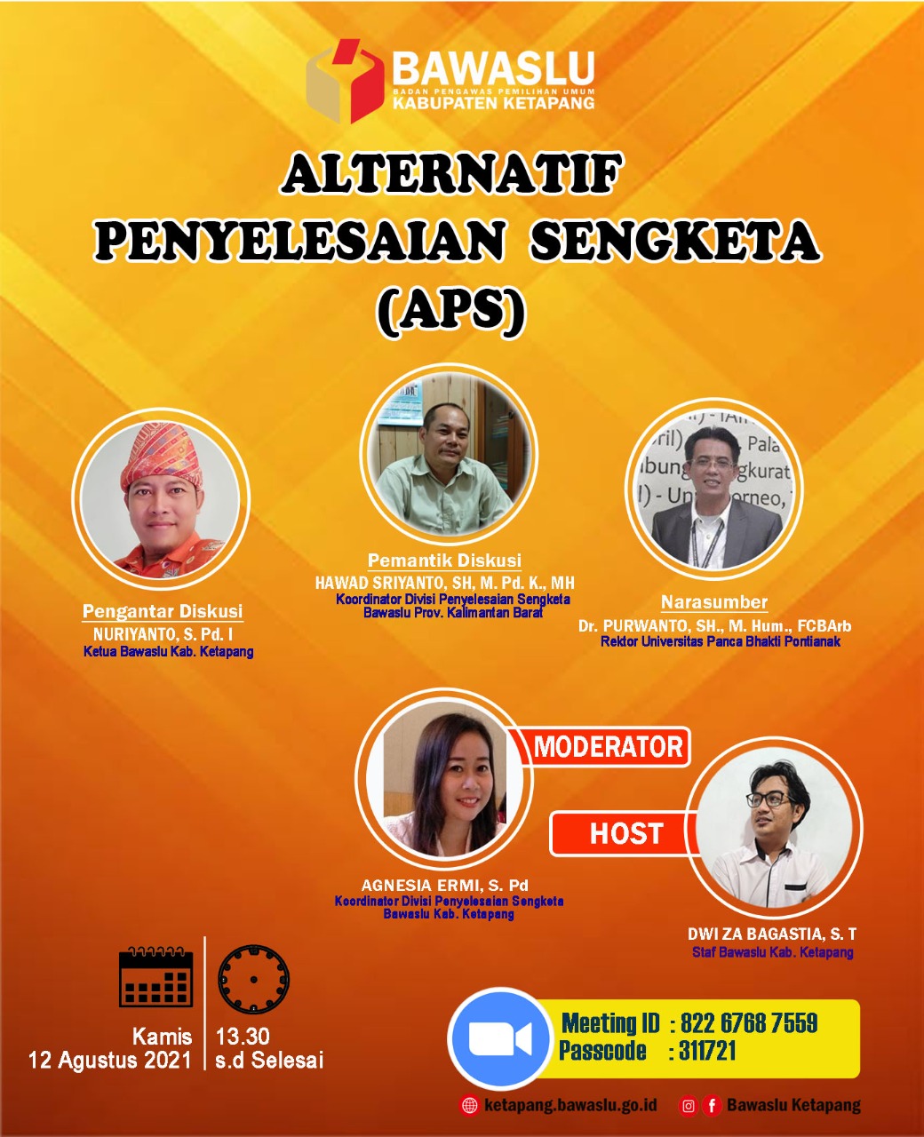 WEBINAR ”ALTERNATIF PENYELESAIAN SENGKETA” (APS)