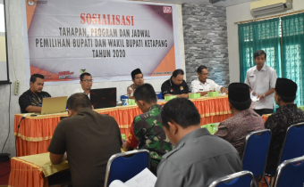 BAWASLU KABUPATEN KETAPANG MENGHADIRI KEGIATAN SOSIALISASI PKPU 15 TAHUN 2019 DI KANTOR KPU KABUPATEN KETAPANG